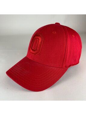 Ohio State Buckeyes NCAA Red Fan 1 Stretch Fitted Hat Mens M/L